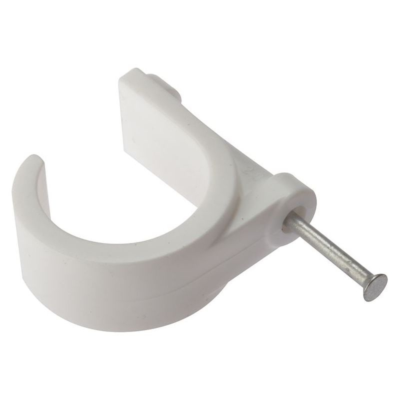 Forgefix Pipe Clip with Masonry Nail 28mm Box 50