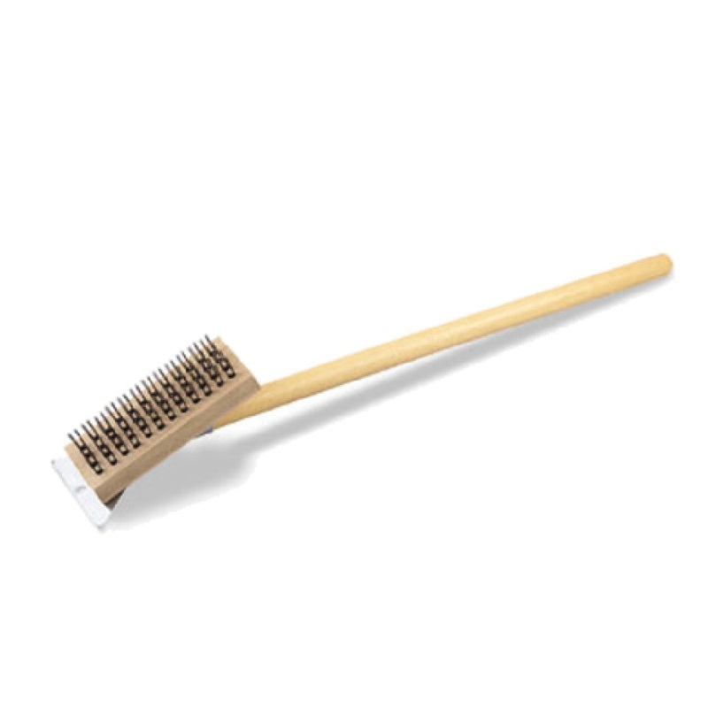 Alegacy Foodservice Products GB8700 Grill Brush With Scraper 7-1/2 X 3 Block 27 Handle Parallel To Brush