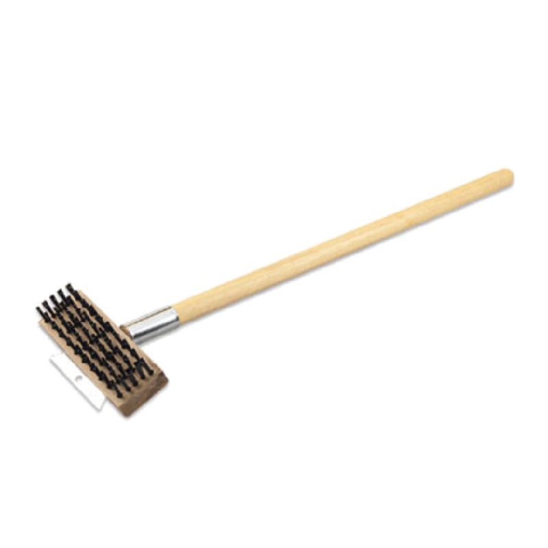 Alegacy Foodservice Products GB8702 Grill Brush With Scraper 7-1/2 X 3-3/4 Block 27 Handle Perpendicular To Brush