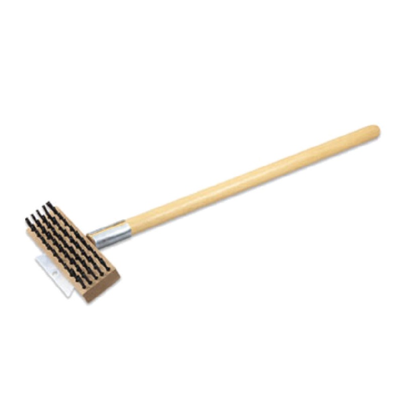 Alegacy Foodservice Products GB8704 Grill/Oven Brush With Scraper 7-1/2 X 3 Block 27 Handle Perpendicular To Brush