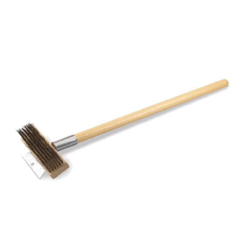 Alegacy Foodservice Products GB8706 Grill/Oven Brush With Scraper 7-1/4 X 2-3/8 Block 27 Handle Perpendicular To Brush