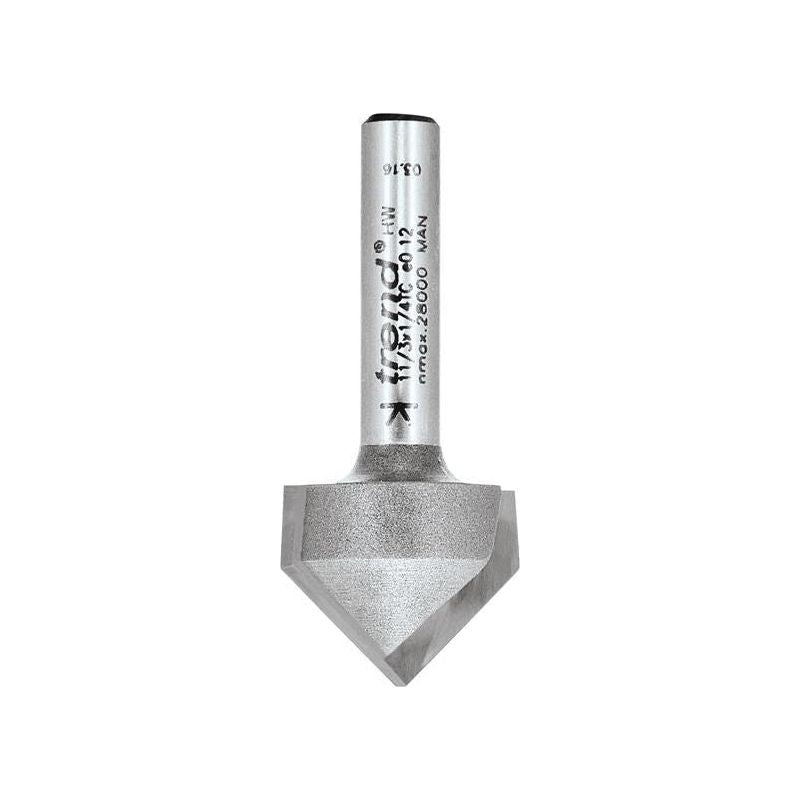 Trend 11/3 x 1/4 TCT V-Groove Cutter 45 9.2 x 19.1mm