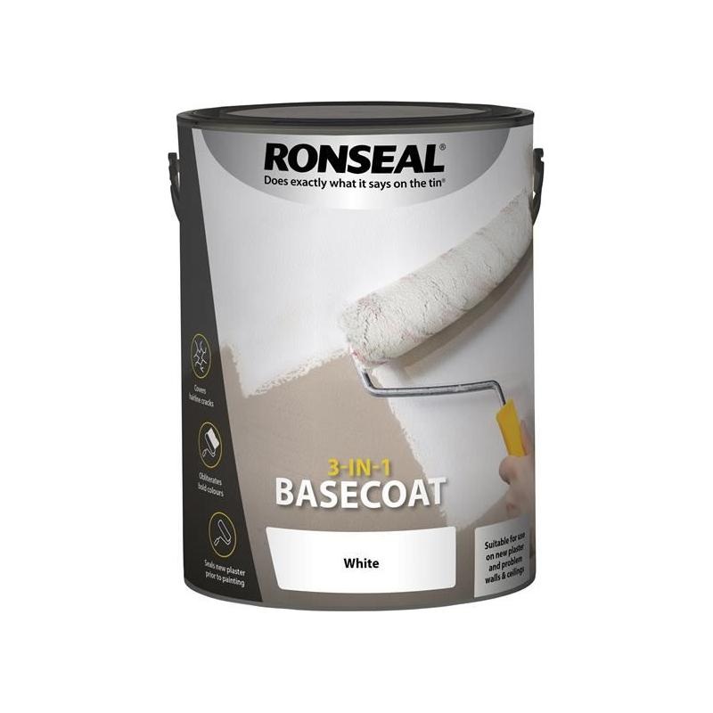 Ronseal 3-in-1 Basecoat White 5 litre
