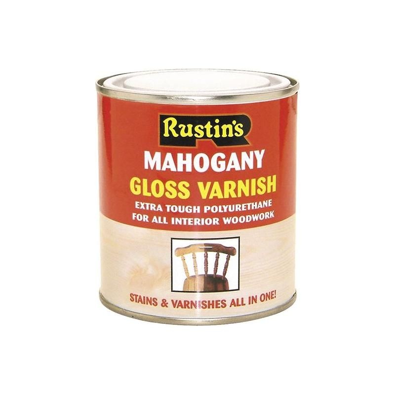 Rustins Polyurethane Varnish & Stain Gloss Dark Oak 250ml