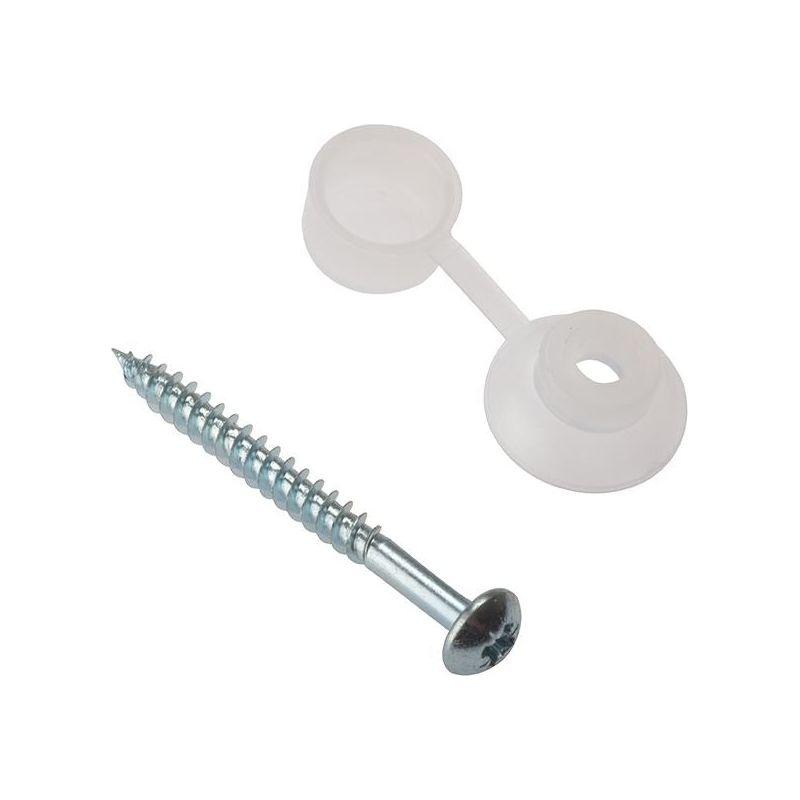 Forgefix Corrugated Roofing Screw Round Head Pozi ZP 5mm x 50mm Bag 10