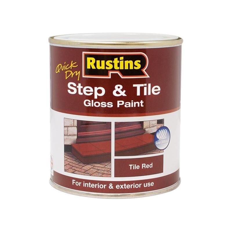 Rustins Quick Dry Step & Tile Paint Gloss Red 2.5 litre