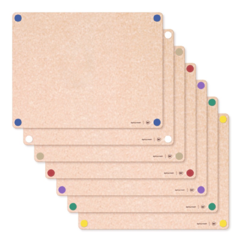 Epicurean 622C-191501 Epicurean HACCP Non-Slip Cutting Board 19.5 X 15 X 3/8 In Natural 7-piece Set