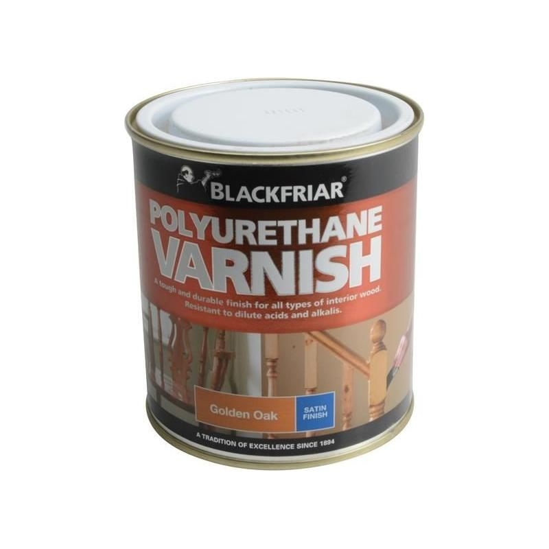 Blackfriar Polyurethane Varnish Satin Golden Oak 500ml