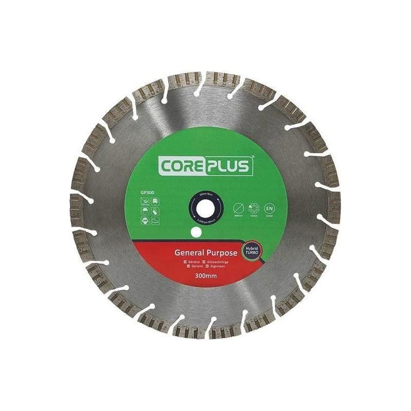 Coreplus GP300 General-Purpose Hybrid Turbo Diamond Blade 300mm