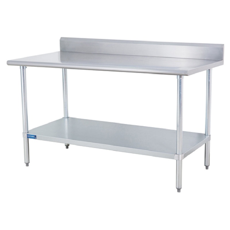 Sapphire Manufacturing SMTB-3072G Work Table 72W X 30D 18/400 Stainless Steel Reinforced Top
