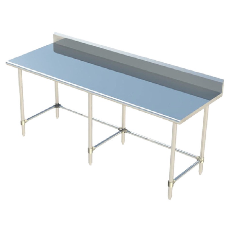 Sapphire Manufacturing SMTOB-30108G LWork Table 108W X 30D 18/400 Stainless Steel Reinforced Top