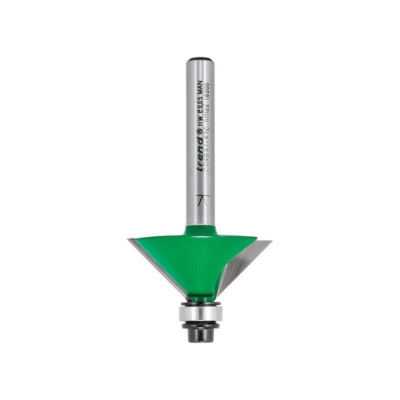 Trend C049 x 1/4 TCT Bearing Guided Chamfer Cutter 45 12.7 x 32mm