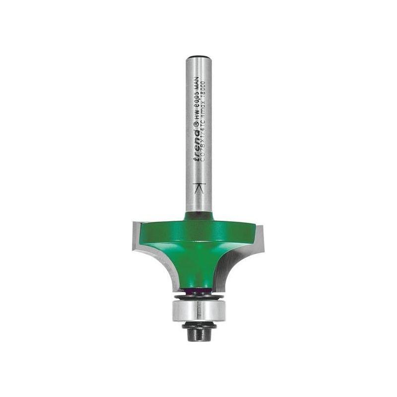 Trend C078 x 1/4 TC Round Over Two Flute Cutter 9.5 x 15.9mm