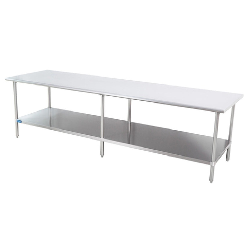 Sapphire Manufacturing SMT-30120S Work Table 120W X 30D 18/400 Stainless Steel Reinforced Top