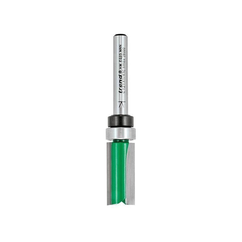 Trend C121 x 1/4 TCT Bearing Guided Template Profile Cutter 12.7 x 25.4mm