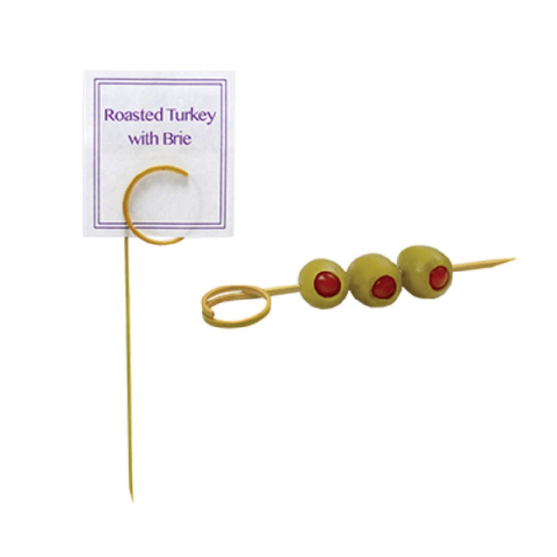 FOH AST019NAB83 Servewise Disposable Picks 4-1/2 Swirl Top