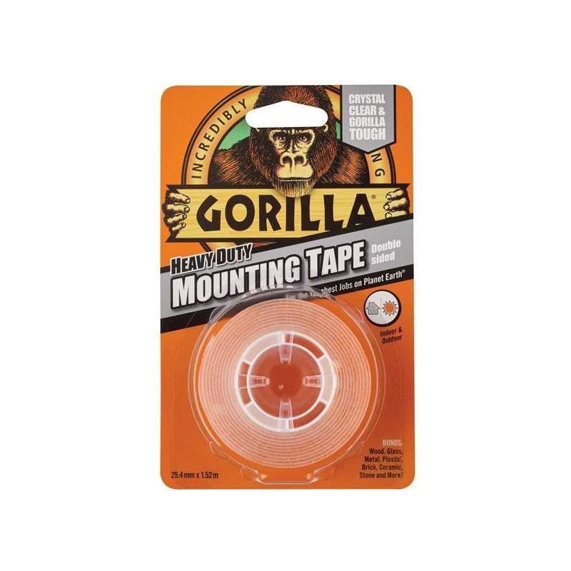 Gorilla Glue Gorilla Heavy-Duty Mounting Tape 25.4mm x 1.52m Crystal Clear
