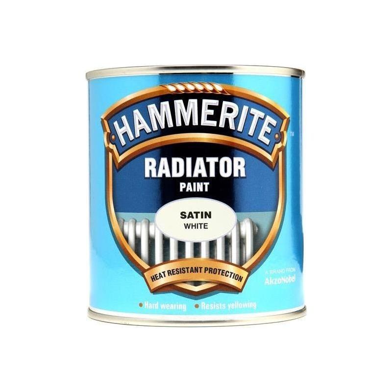 Hammerite Radiator Paint Satin White 500ml