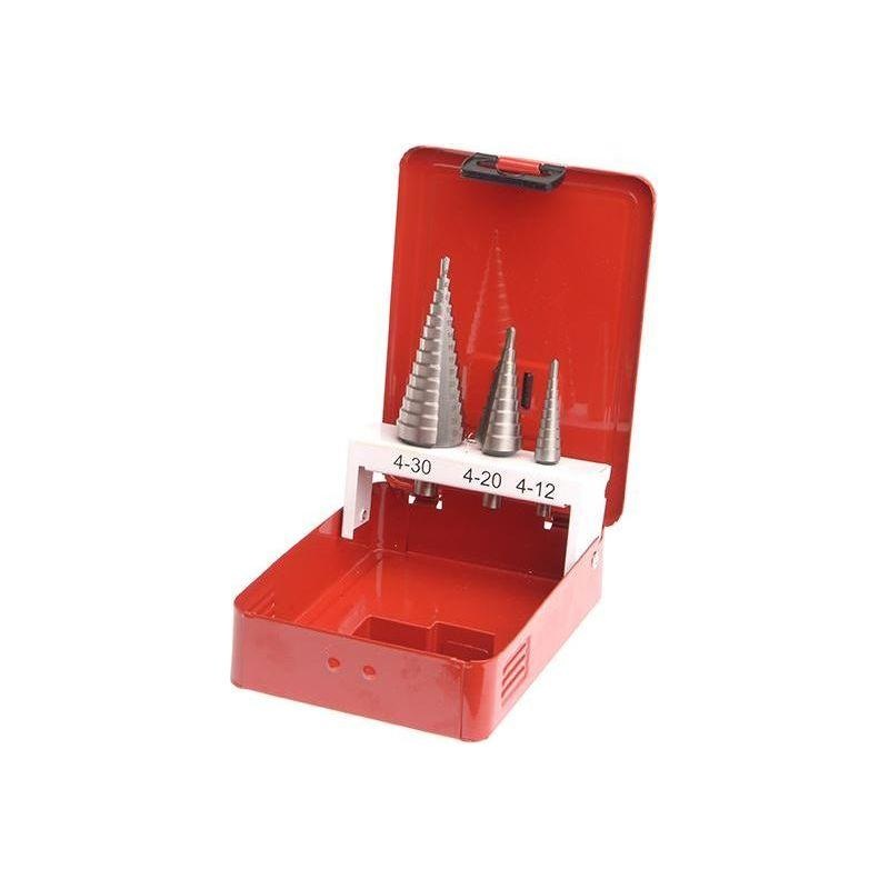Faithfull HSS Step Drill Bit Set of 3 4-30mm