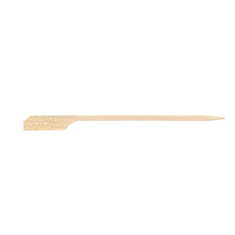 FOH AST004NAB93 Servewise Disposable Paddle Picks 5 Bamboo