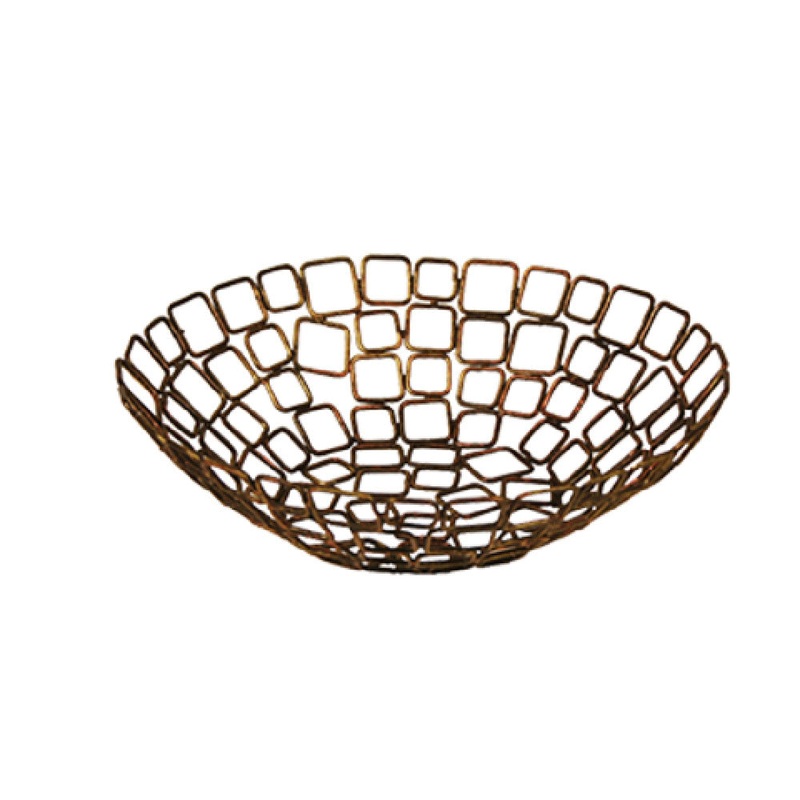 FOH BBK013GOI22 Wireware Bowl 8 Dia. X 2-1/2H Round