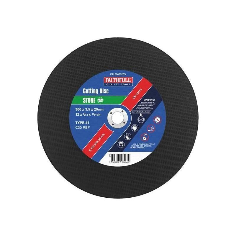 Faithfull Stone Cut Off Disc 300 x 3.5 x 20mm