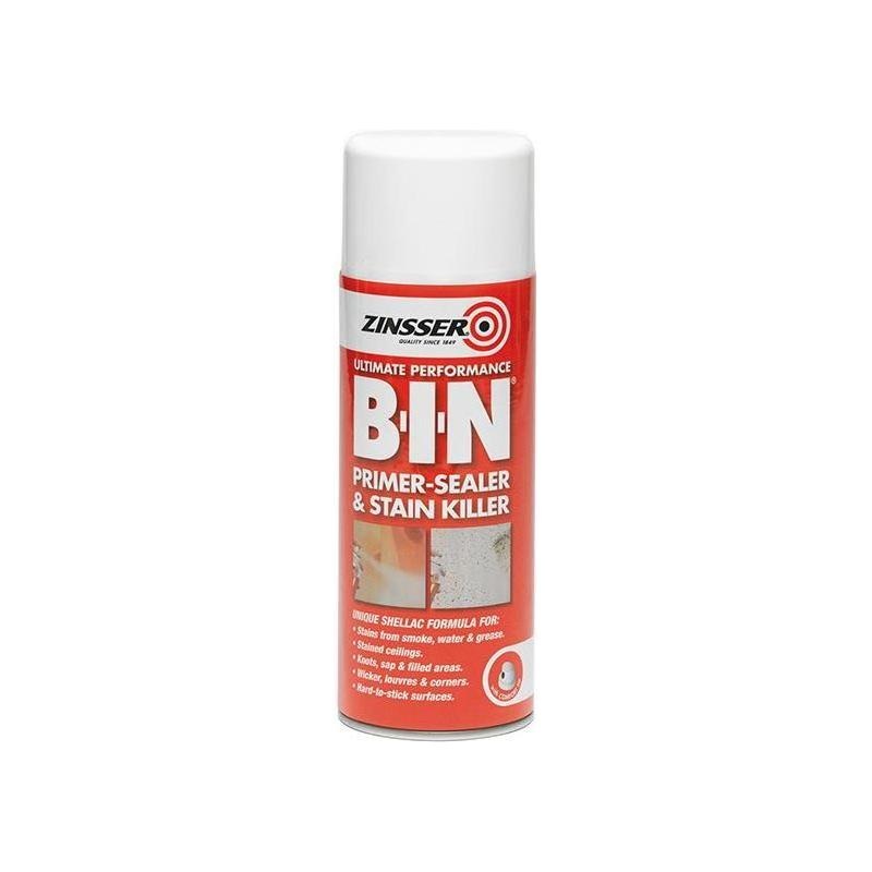 Zinsser B.I.N Primer, Sealer & Stain Killer Aerosol White 400ml