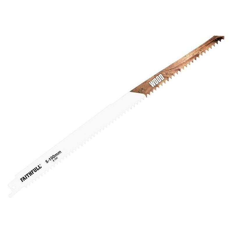 Faithfull S1411D Sabre Saw Blade Wood 300mm 6 TPI (Pack of 5)