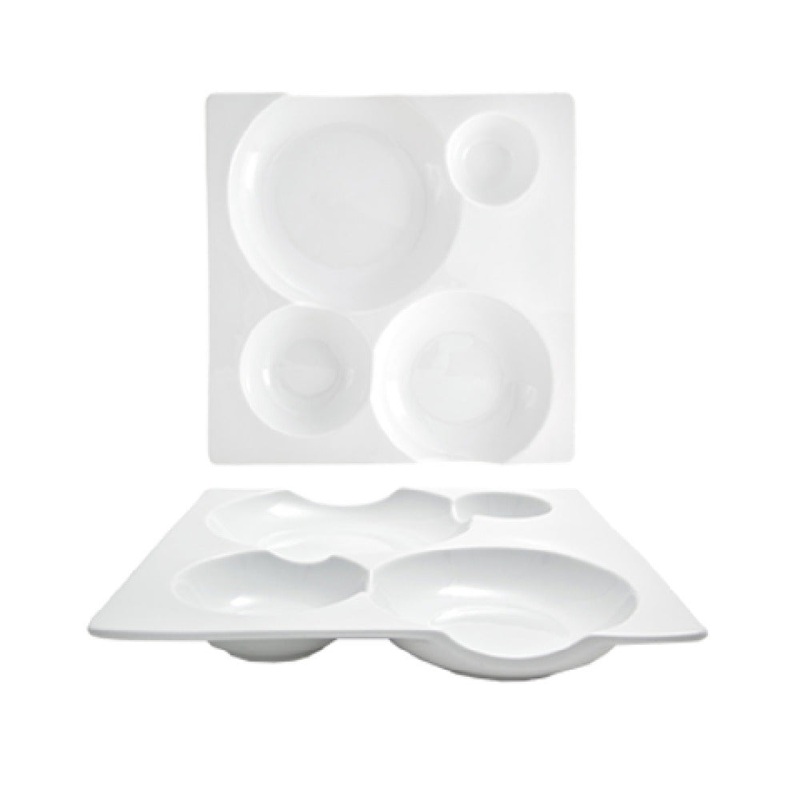 FOH DDP051WHP21 Promotional Pricing May Be Available! Contact Your FOH Sales Representative For Details! Harmony Bento Plate