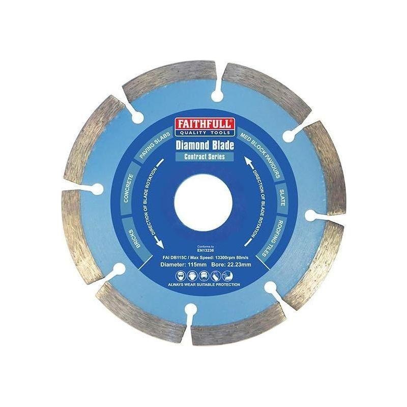 Faithfull Contract Diamond Blade 115 x 22.2mm
