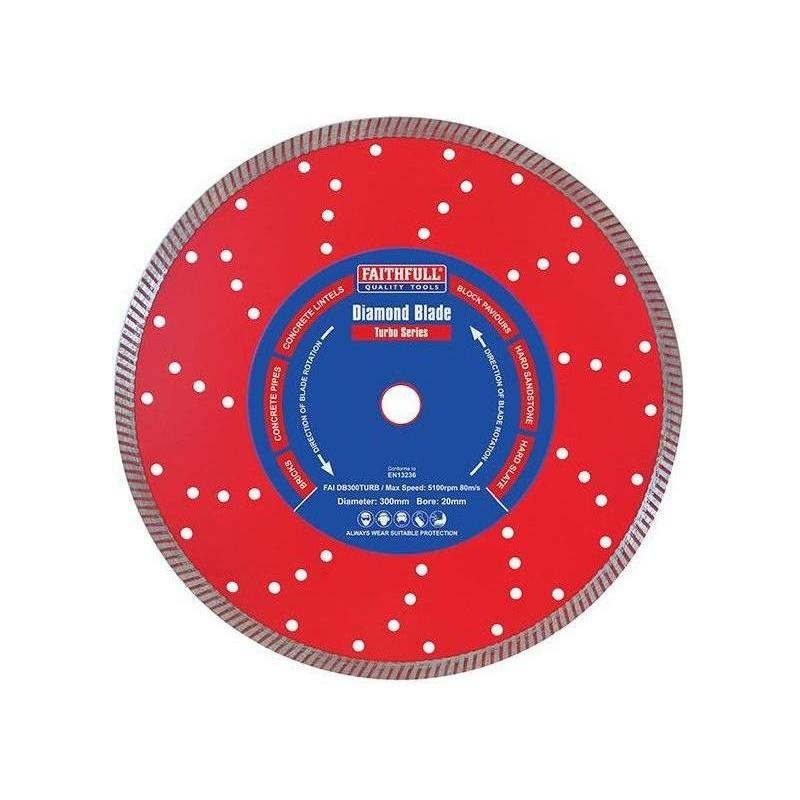 Faithfull Turbo Cut Diamond Blade 300 x 20mm