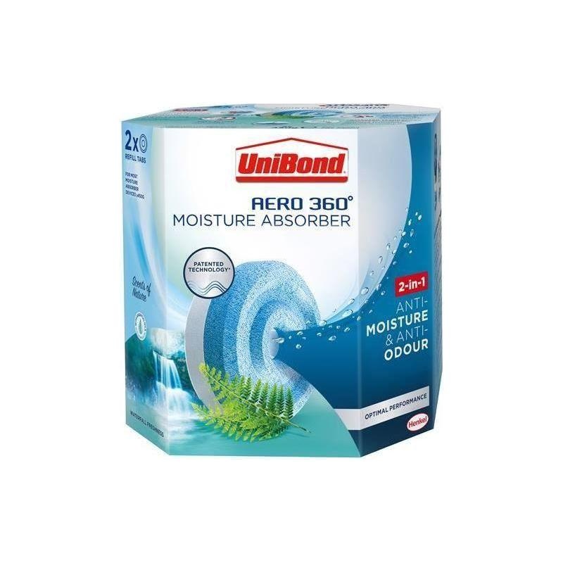 Unibond AERO 360 Moisture Absorber Waterfall Freshness Refills (Pack 2)