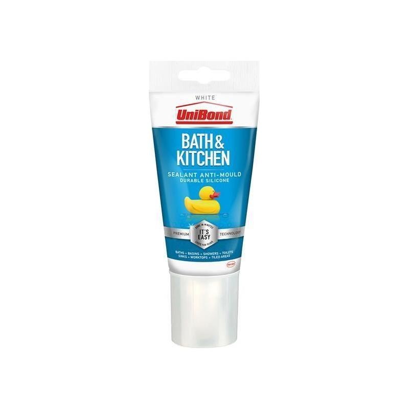 Unibond Healthy Kitchen & Bathroom Anti Mould Sealant White Tube 147g