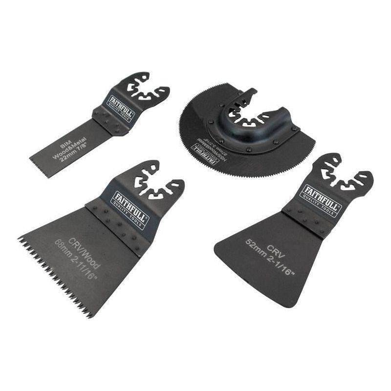 Faithfull Multi-Function Tool Flooring Blade Set 4 Piece