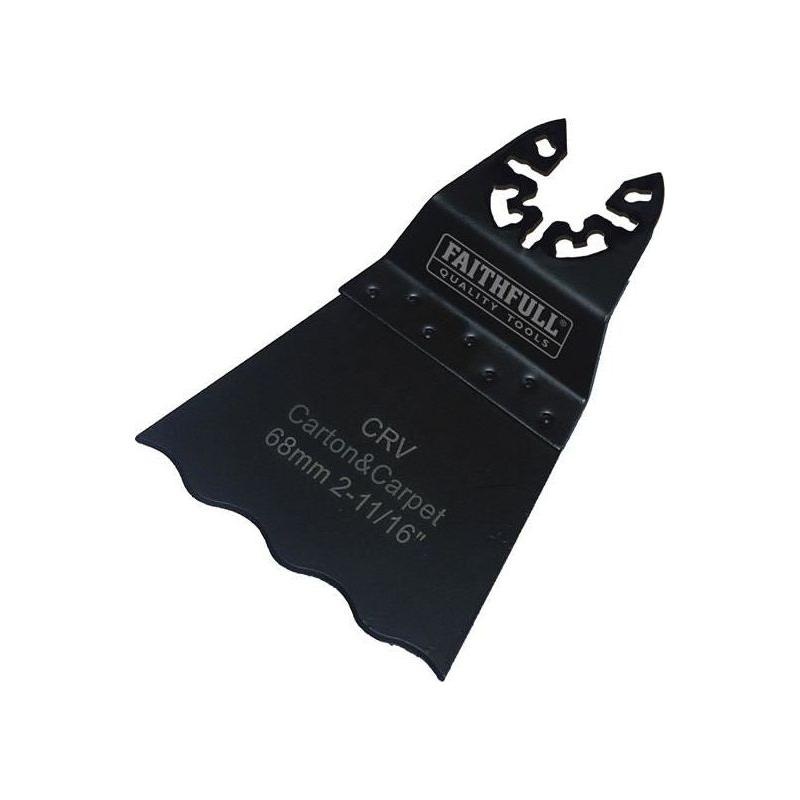 Faithfull Multi-Functional Tool CrV Serrated Wavy Edge Saw Blade 68mm