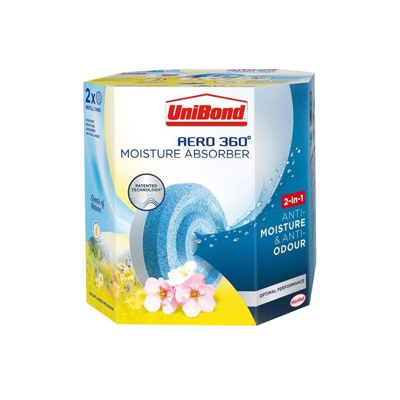 Unibond AERO 360 Moisture Absorber Wildflower Meadow Refills (Pack 2)