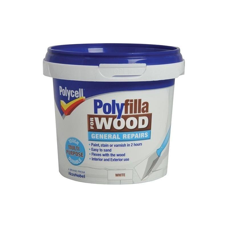 Polycell Polyfilla for Wood General Repairs White Tub 380g