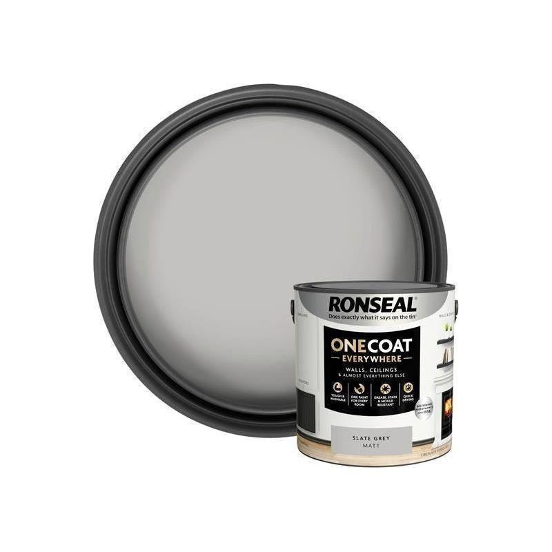 Ronseal One Coat Everywhere Interior Slate Grey Matt 2.5 litre