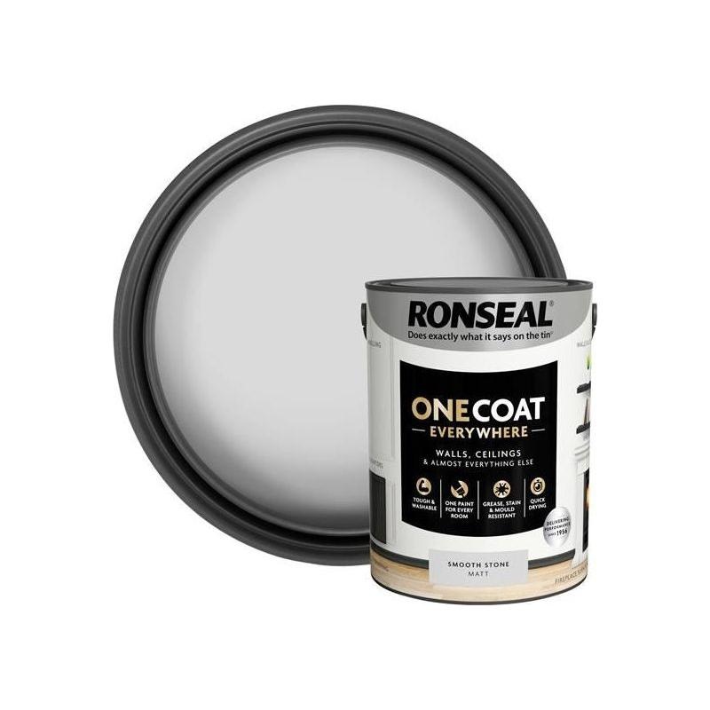 Ronseal One Coat Everywhere Interior Smooth Stone Matt 5 litre