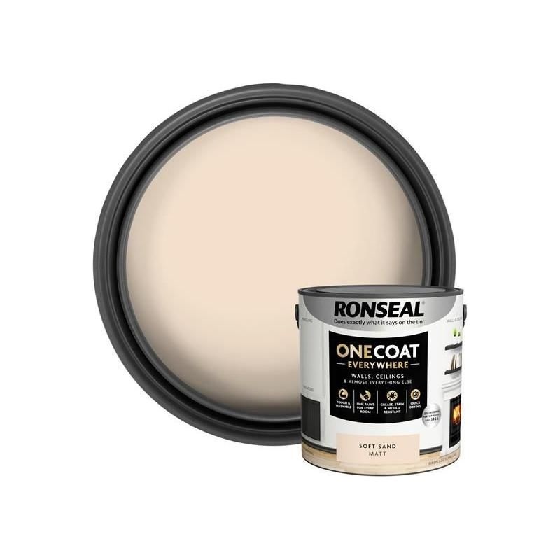 Ronseal One Coat Everywhere Interior Soft Sand Matt 2.5 litre