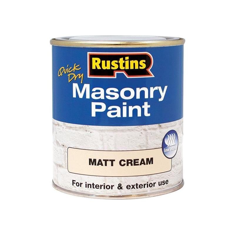Rustins Quick Dry Masonry Paint Matt Cream 250ml