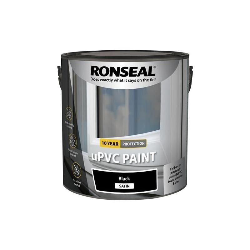 Ronseal uPVC Paint Black Satin 2.5 litre