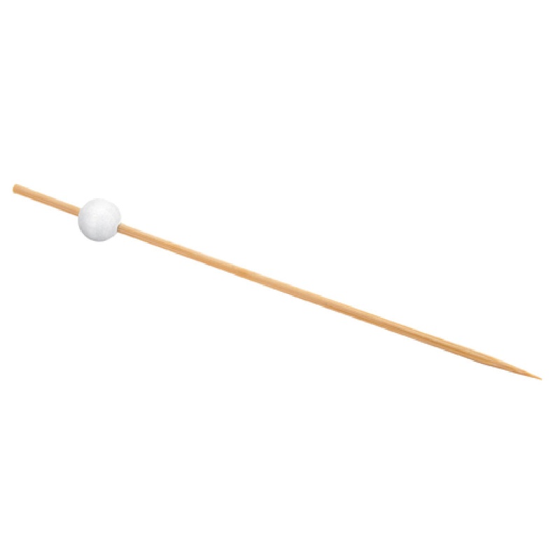 FOH AST014WHB83 Servewise Disposable Picks 4-1/2 White Ball On Top