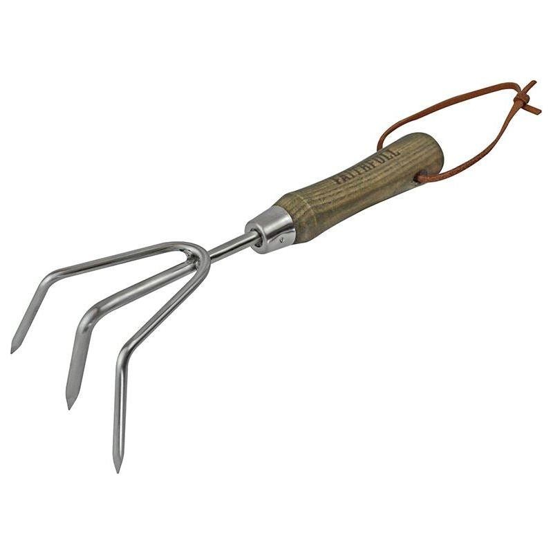 Faithfull Prestige Stainless Steel Hand Cultivator Ash Handle