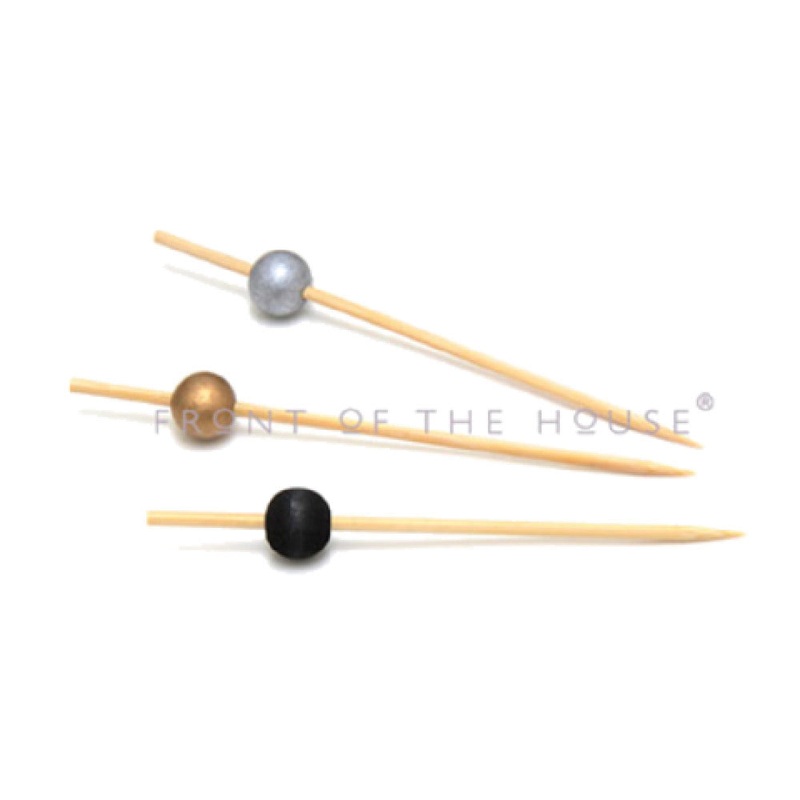 FOH AST014GOB82 Servewise Disposable Picks 4-1/2 Gold Ball On Top