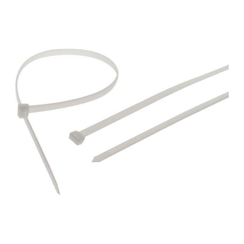 Faithfull Heavy-Duty Cable Ties White 9.0 x 1200mm (Pack 10)
