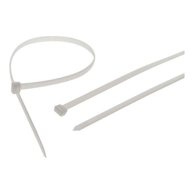 Faithfull Heavy-Duty Cable Ties White 9.0 x 600mm (Pack 10)