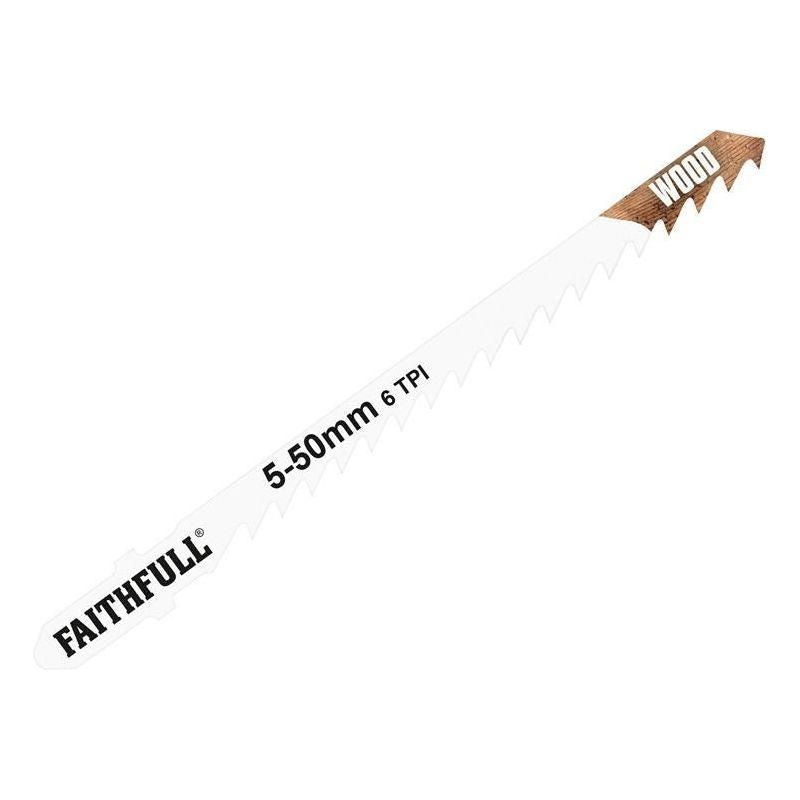 Faithfull Wood Jigsaw Blades Pack of 5 T244D