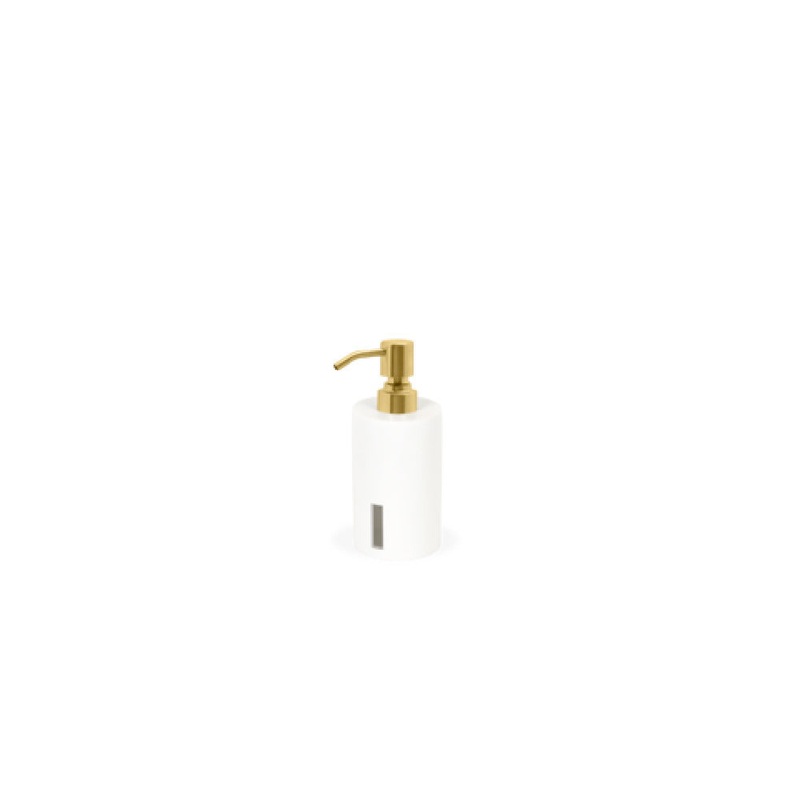 FOH RSP038WHR12 10oz Miami Pump Shell With Matte Brass Top Includes One RSP005WHR12-BTM 10oz Miami Pump Base Shell