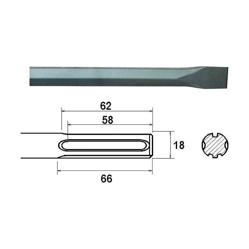 Faithfull SDS Max Chisel 300mm